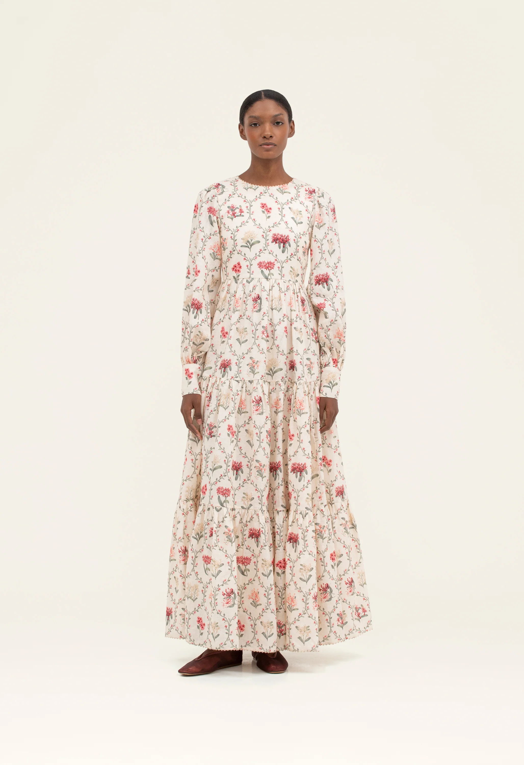 Nuez Orquidea Maxi Dress