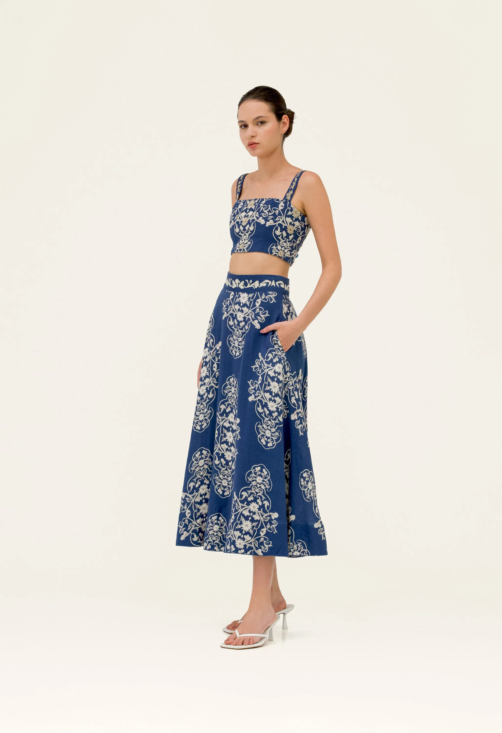 Bergamota Ribbons Maxi Skirt